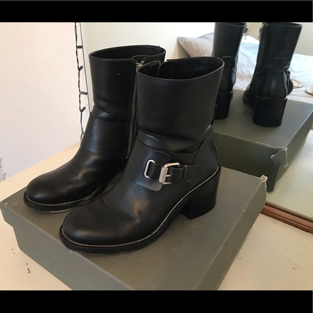 All saints leather boots 38